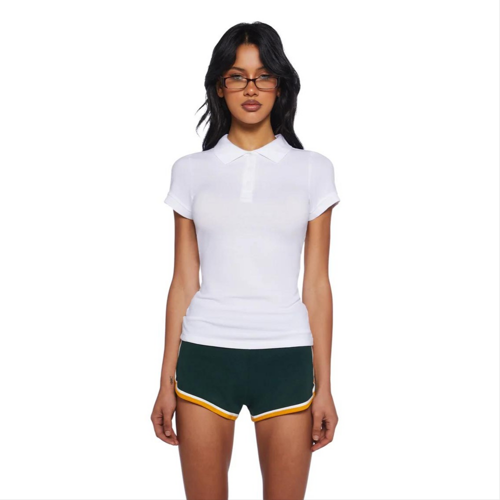 Dolls Kill, User: testoutset@gmail.com Perfectly Preppy Short Sleeve Top - White